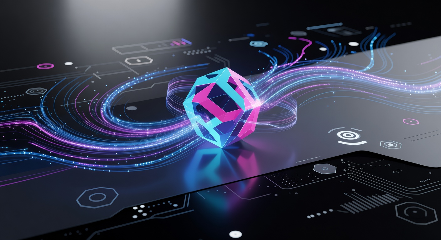 Abstract modern gaming interface visualization